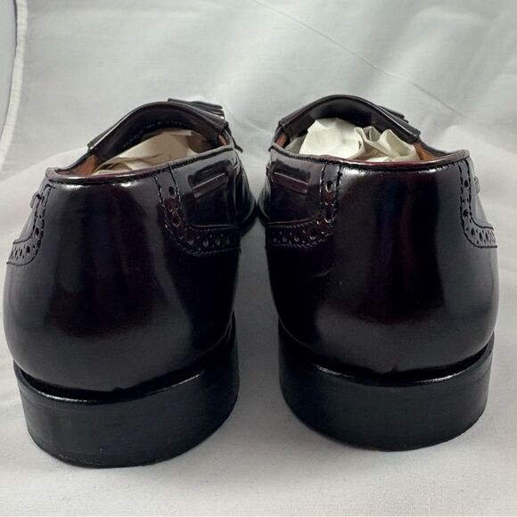 ALFANI Burgundy Leather Tassel Loafers Men’s Size 10M - Picture 5 of 9